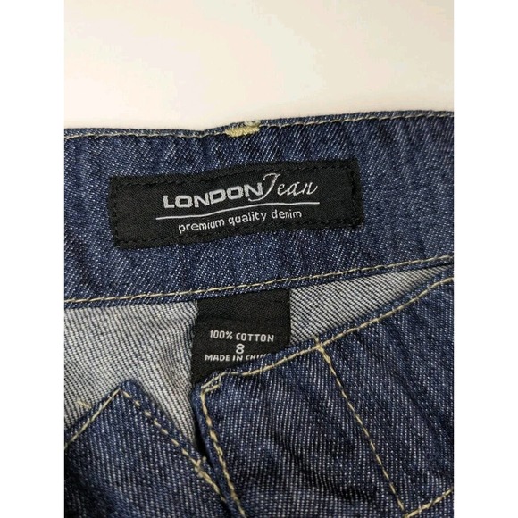 NWT London Jean 100% Cotton Dark Wash Flare Jeans Size 8 - Picture 10 of 11